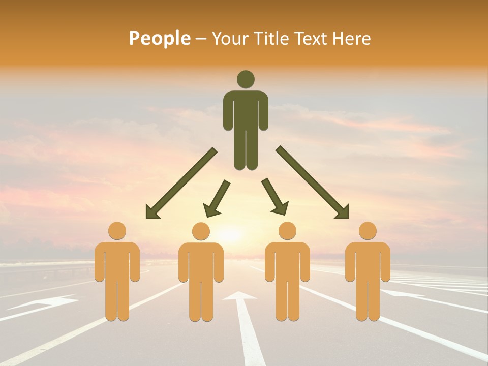 Sunset Saturated Road PowerPoint Template