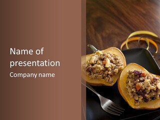 Quinoa Squash Stuffed PowerPoint Template