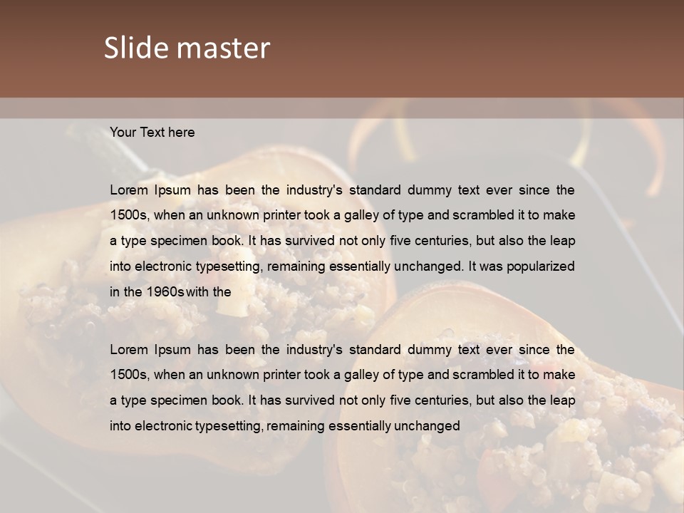 Quinoa Squash Stuffed PowerPoint Template