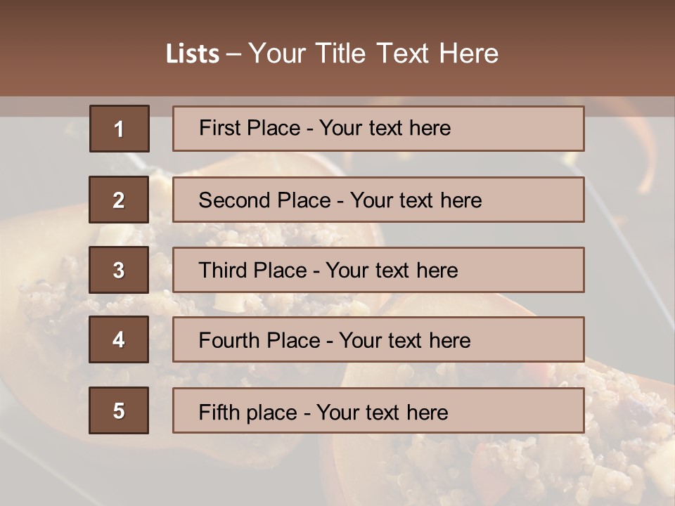 Quinoa Squash Stuffed PowerPoint Template