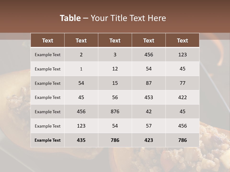 Quinoa Squash Stuffed PowerPoint Template