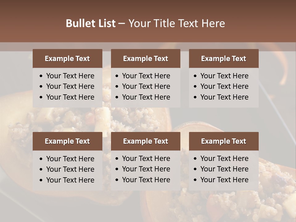 Quinoa Squash Stuffed PowerPoint Template