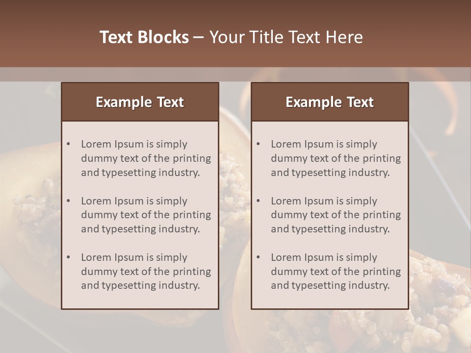 Quinoa Squash Stuffed PowerPoint Template