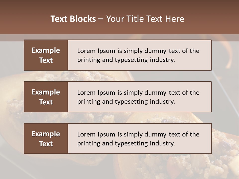 Quinoa Squash Stuffed PowerPoint Template