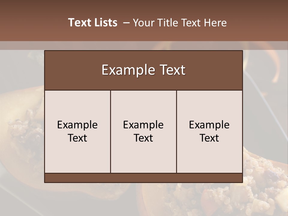Quinoa Squash Stuffed PowerPoint Template