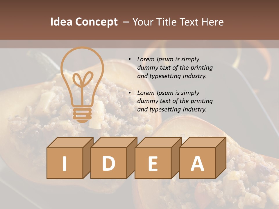 Quinoa Squash Stuffed PowerPoint Template