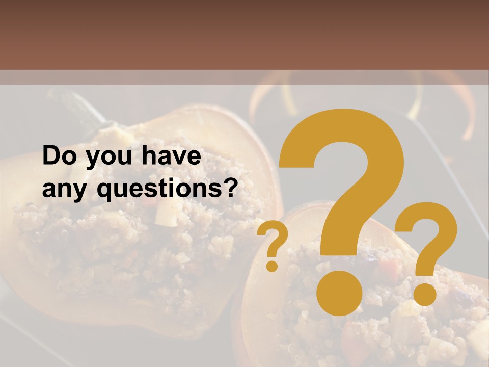 Quinoa Squash Stuffed PowerPoint Template