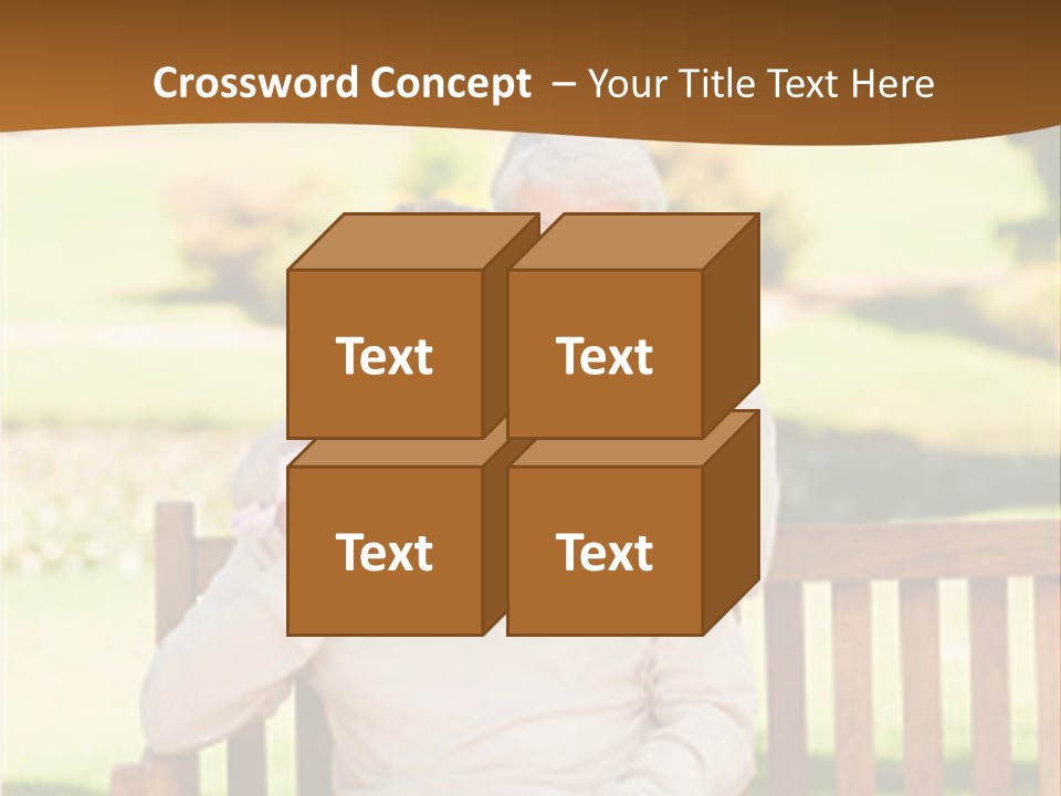 Woman Sitting Retired PowerPoint Template