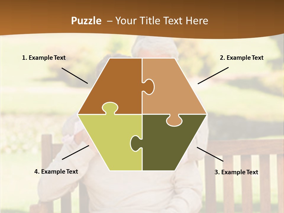 Woman Sitting Retired PowerPoint Template