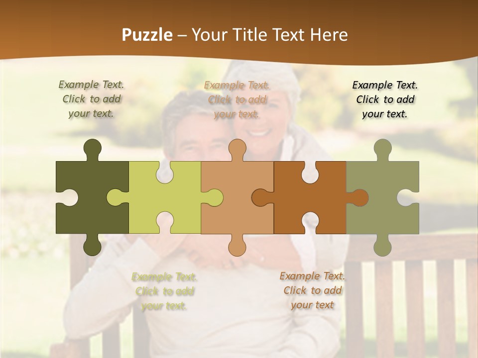 Woman Sitting Retired PowerPoint Template