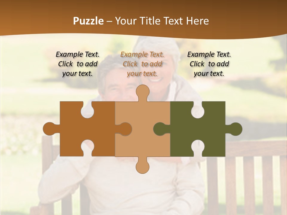 Woman Sitting Retired PowerPoint Template