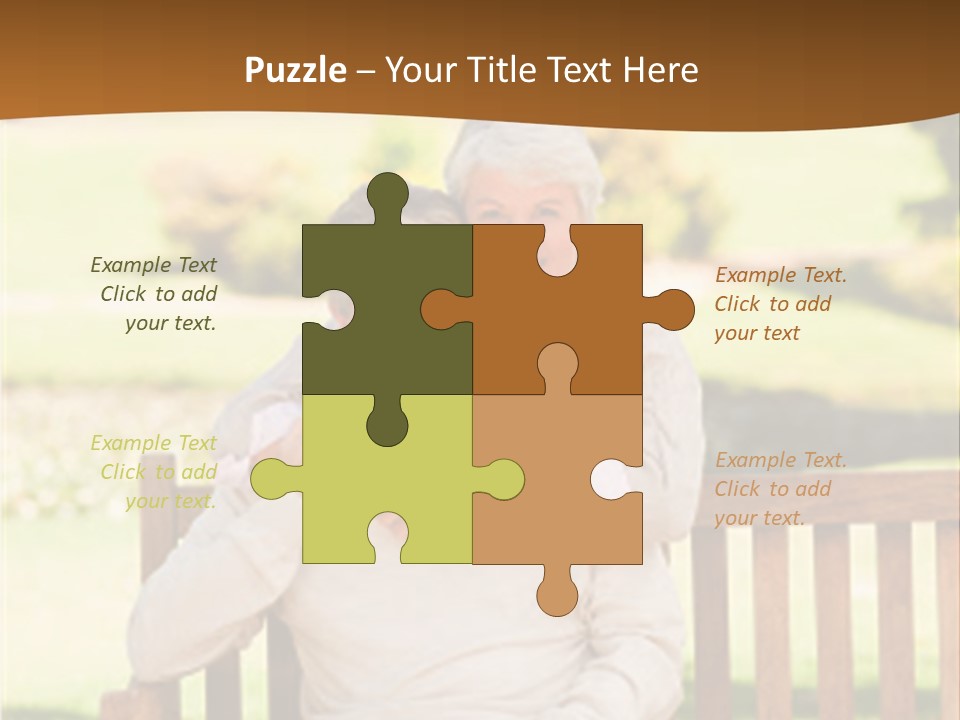 Woman Sitting Retired PowerPoint Template