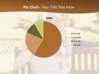 Woman Sitting Retired PowerPoint Template