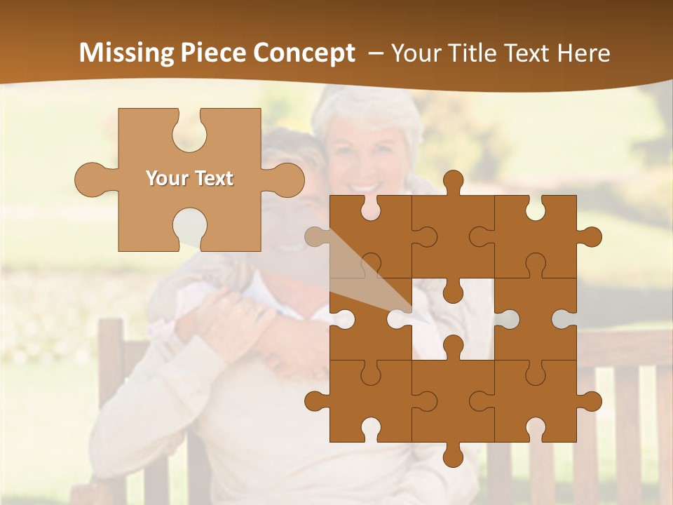 Woman Sitting Retired PowerPoint Template