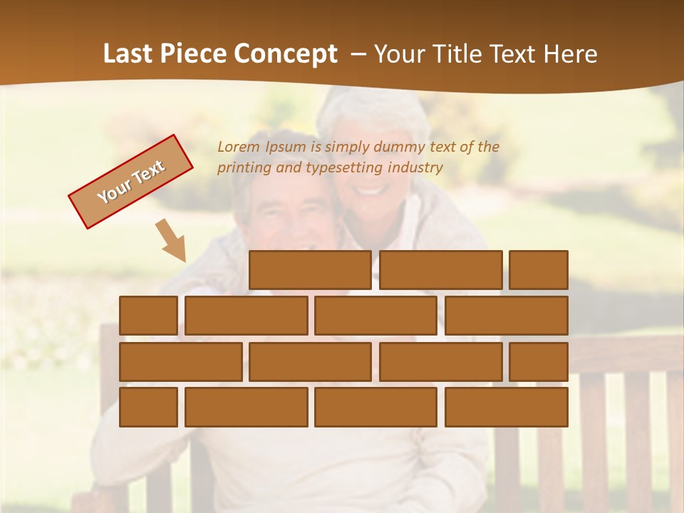 Woman Sitting Retired PowerPoint Template