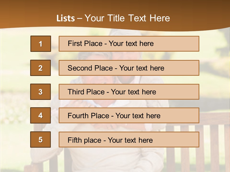 Woman Sitting Retired PowerPoint Template