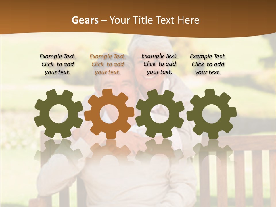 Woman Sitting Retired PowerPoint Template