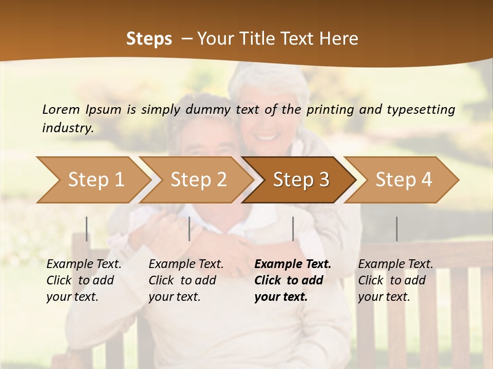 Woman Sitting Retired PowerPoint Template
