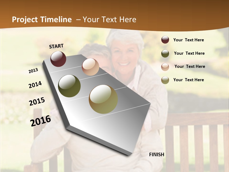Woman Sitting Retired PowerPoint Template