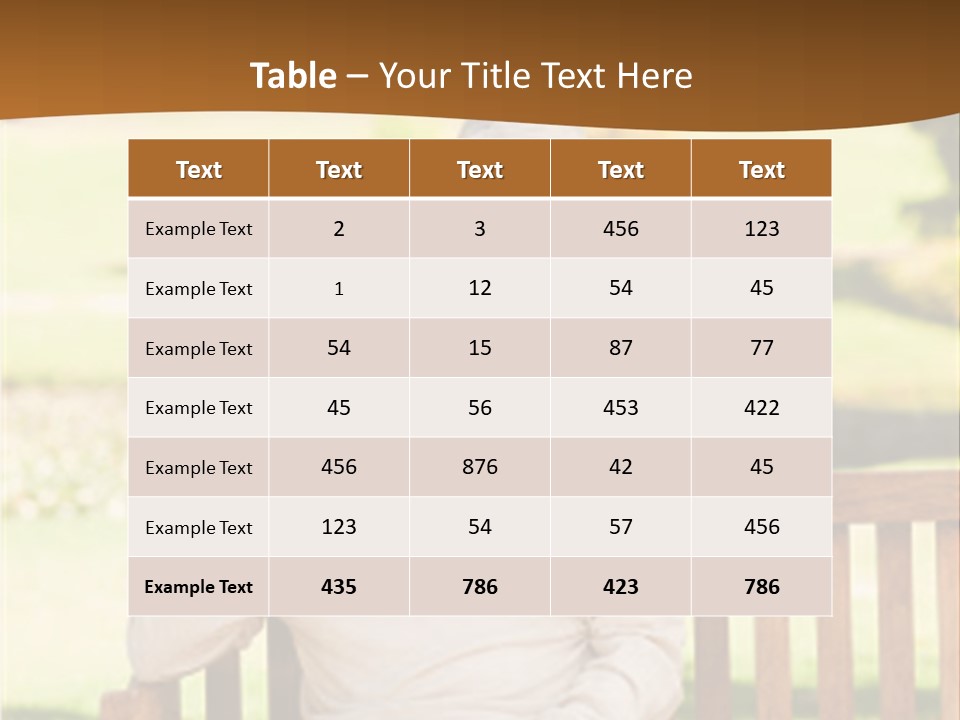 Woman Sitting Retired PowerPoint Template