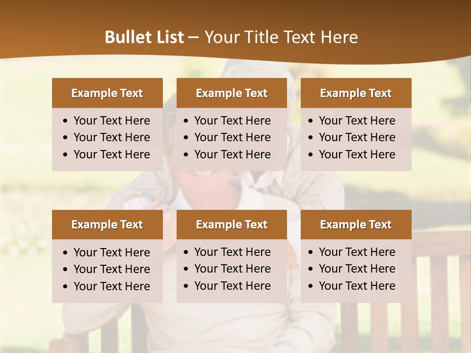 Woman Sitting Retired PowerPoint Template