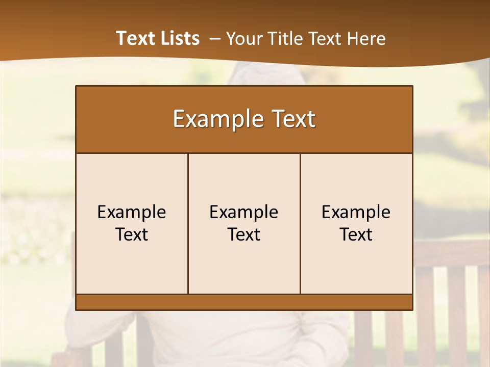 Woman Sitting Retired PowerPoint Template