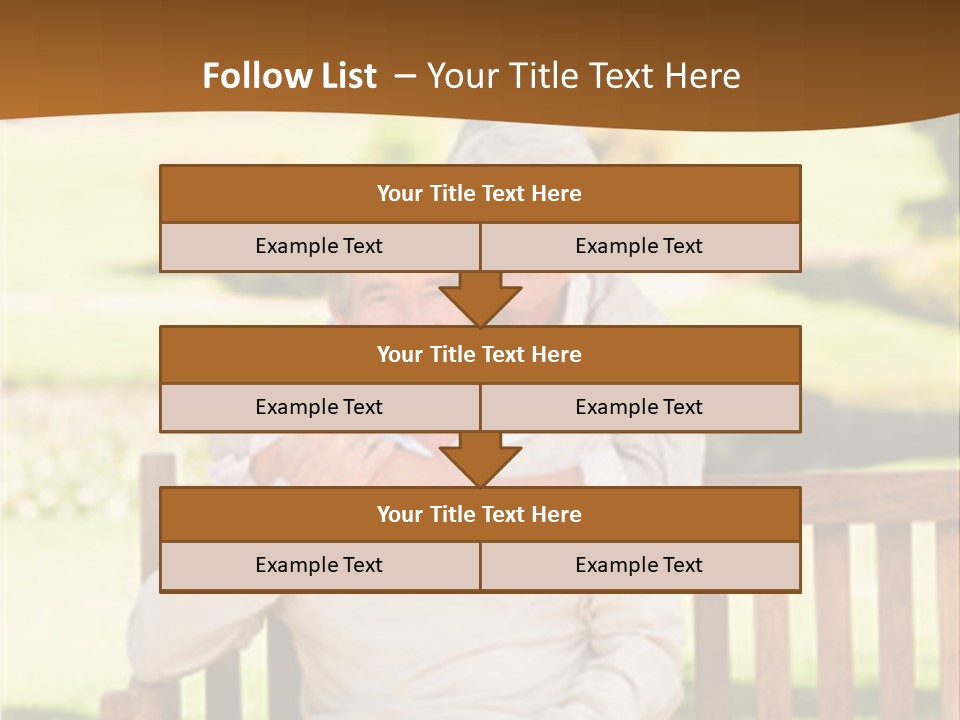 Woman Sitting Retired PowerPoint Template