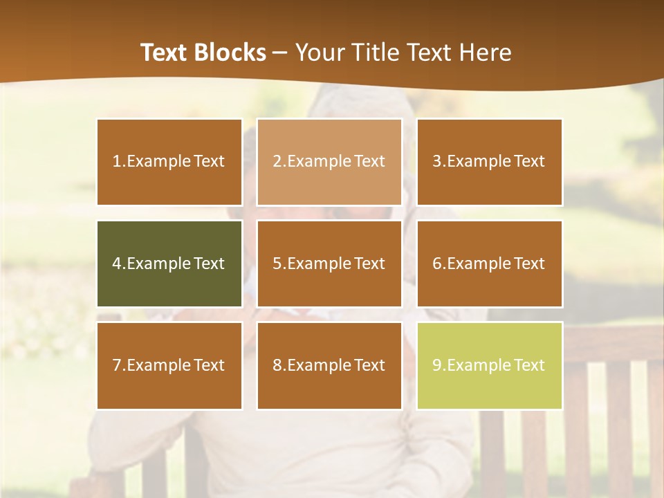 Woman Sitting Retired PowerPoint Template