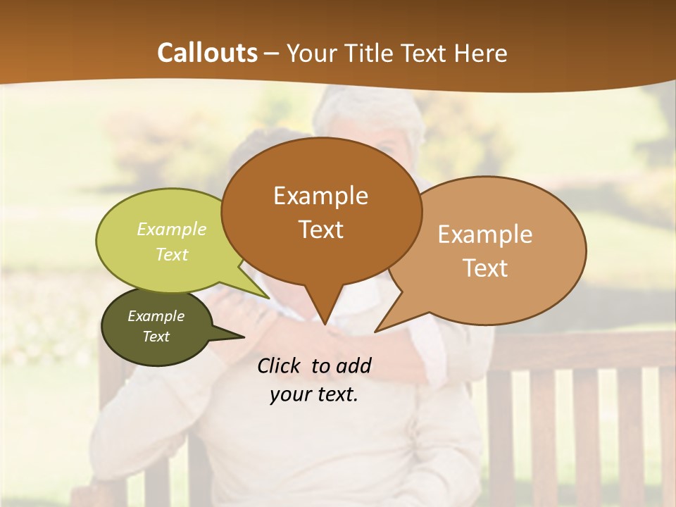 Woman Sitting Retired PowerPoint Template