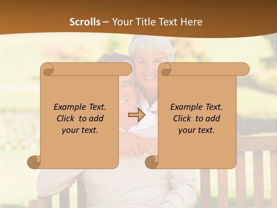 Woman Sitting Retired PowerPoint Template