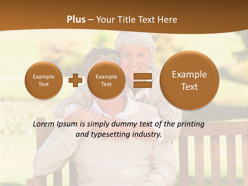 Woman Sitting Retired PowerPoint Template