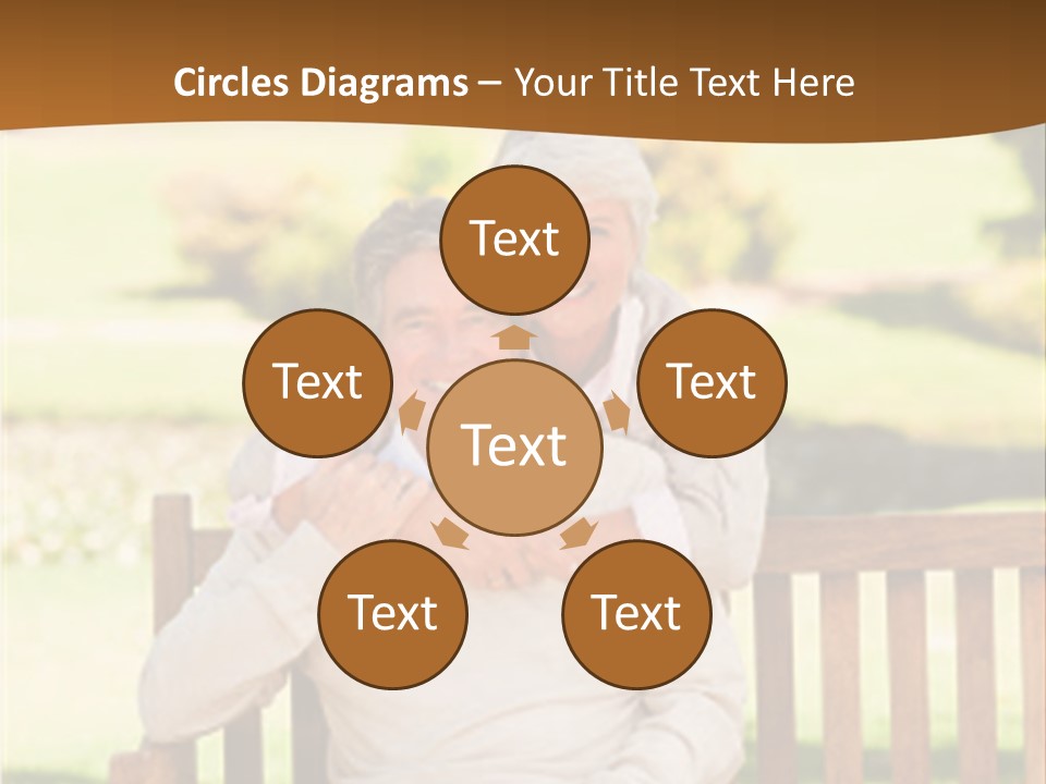 Woman Sitting Retired PowerPoint Template