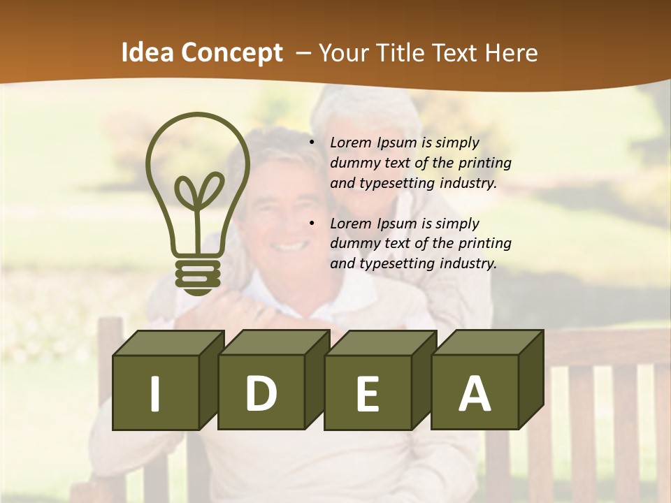 Woman Sitting Retired PowerPoint Template