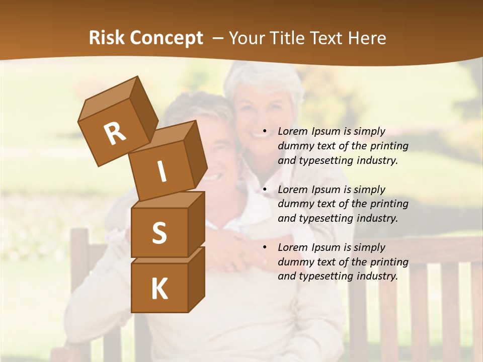 Woman Sitting Retired PowerPoint Template