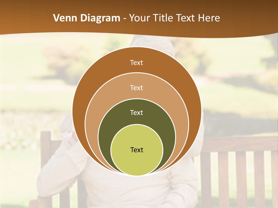 Woman Sitting Retired PowerPoint Template