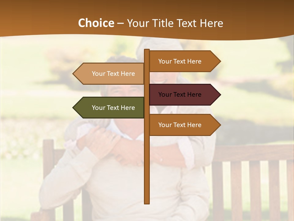 Woman Sitting Retired PowerPoint Template