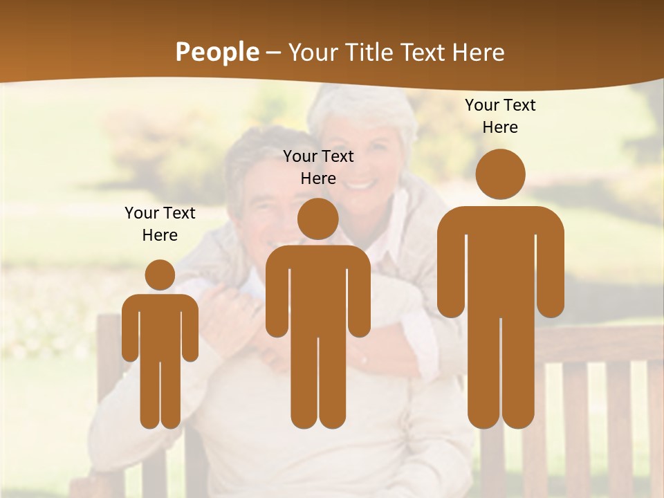 Woman Sitting Retired PowerPoint Template