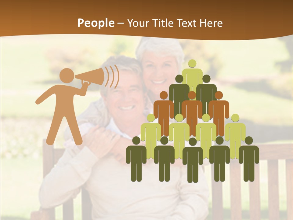 Woman Sitting Retired PowerPoint Template