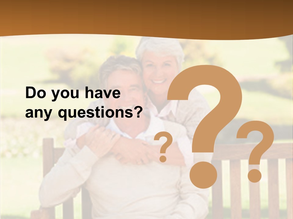 Woman Sitting Retired PowerPoint Template