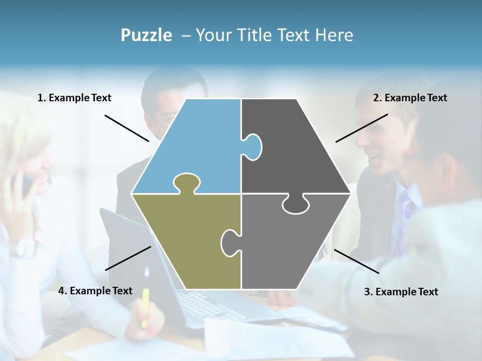 Unite Gesture Men PowerPoint Template