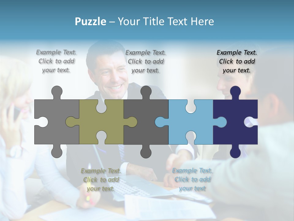 Unite Gesture Men PowerPoint Template