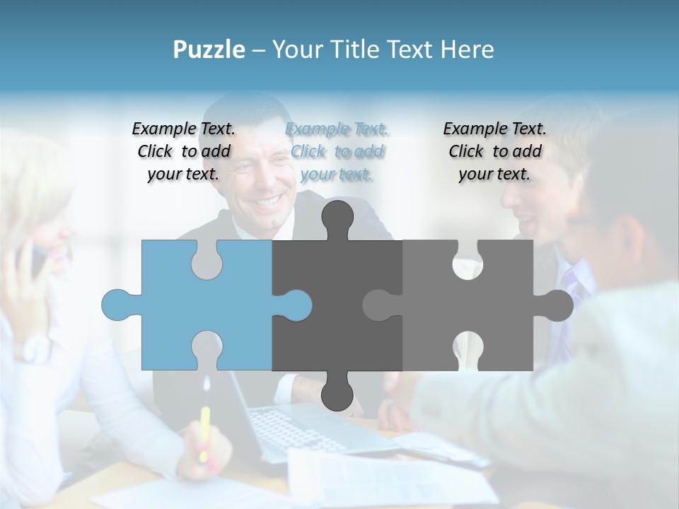 Unite Gesture Men PowerPoint Template