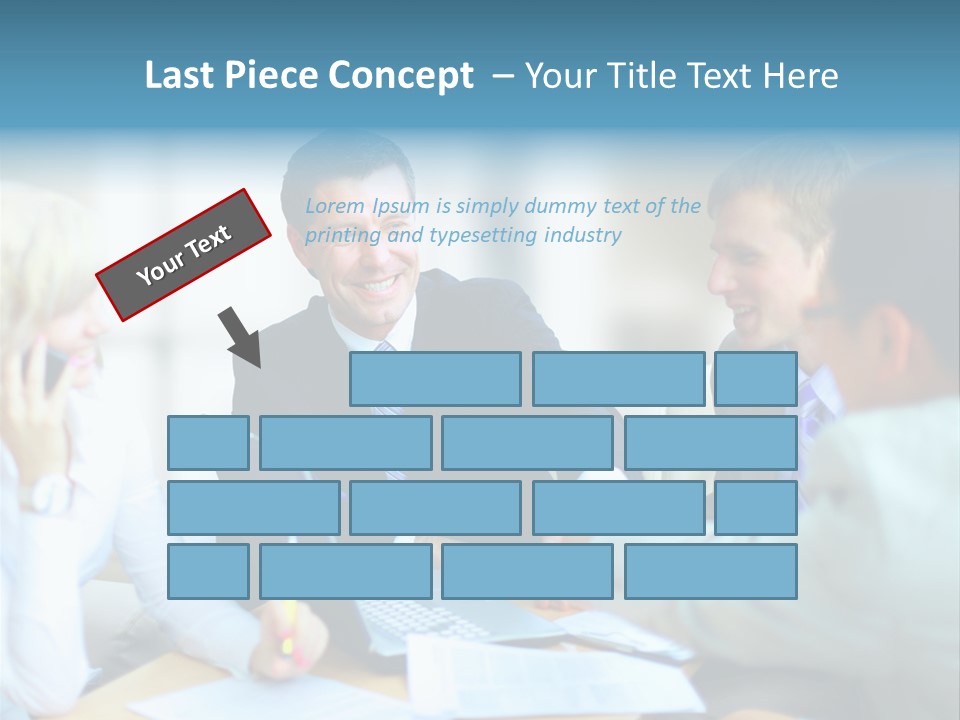 Unite Gesture Men PowerPoint Template