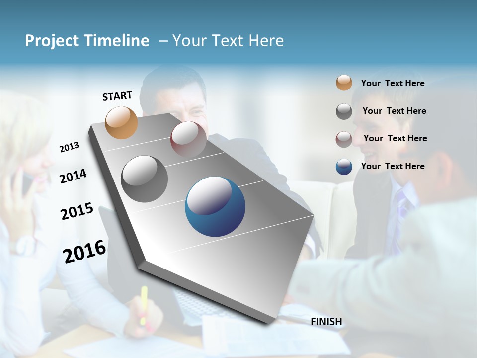 Unite Gesture Men PowerPoint Template