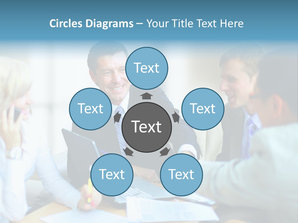 Unite Gesture Men PowerPoint Template