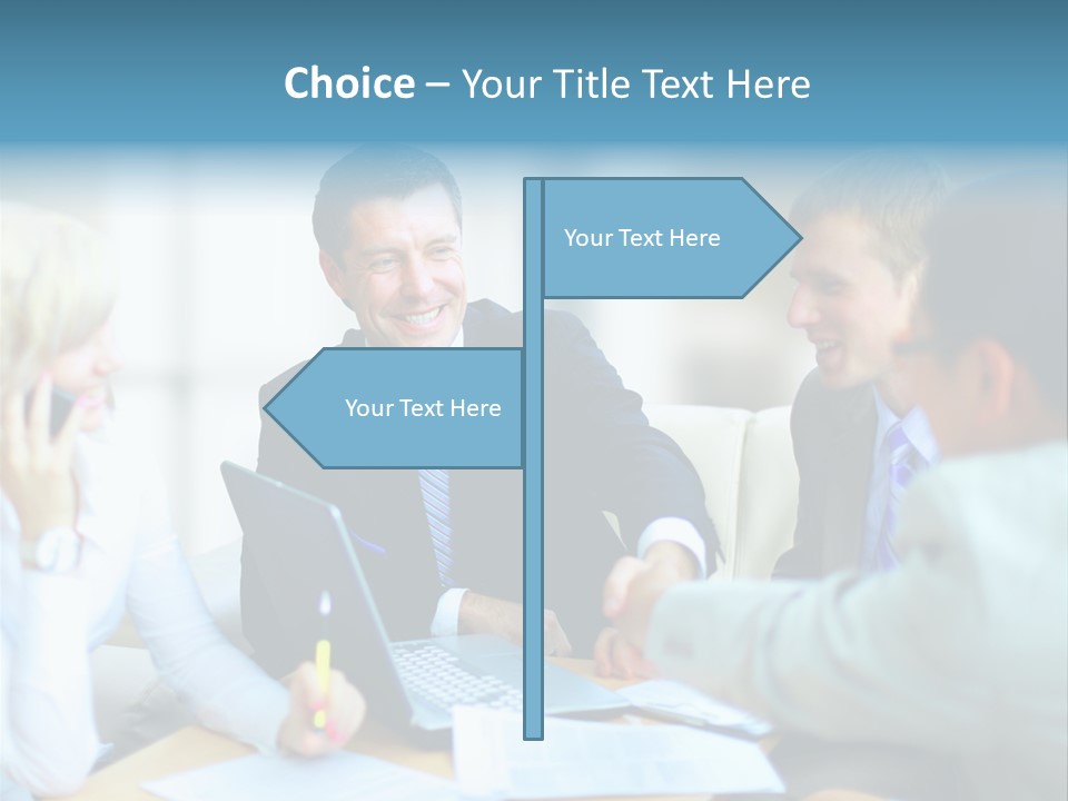 Unite Gesture Men PowerPoint Template
