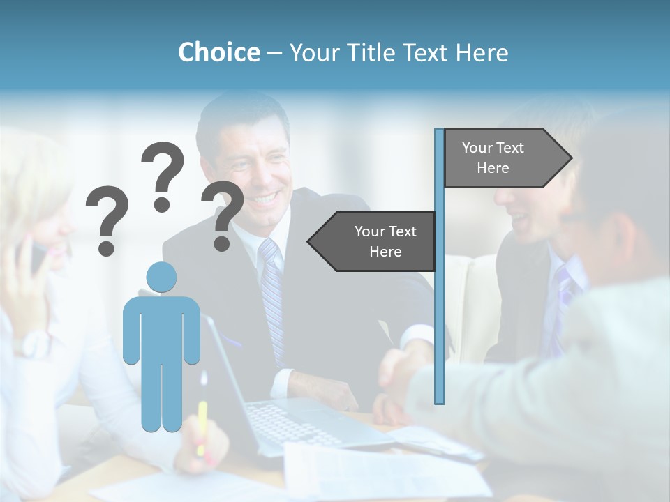 Unite Gesture Men PowerPoint Template