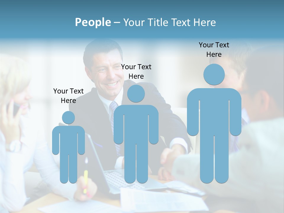 Unite Gesture Men PowerPoint Template