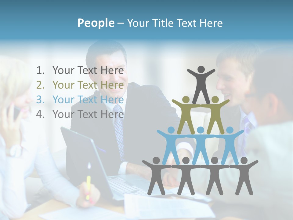 Unite Gesture Men PowerPoint Template