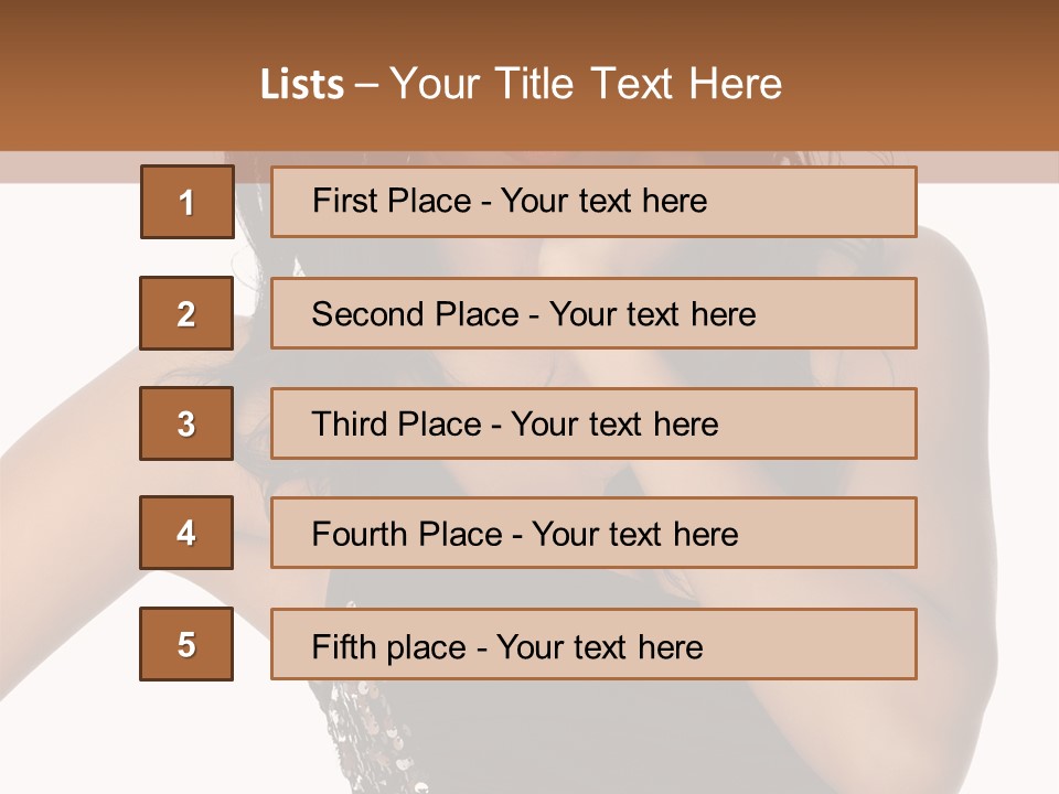 Young Woman Beautiful PowerPoint Template